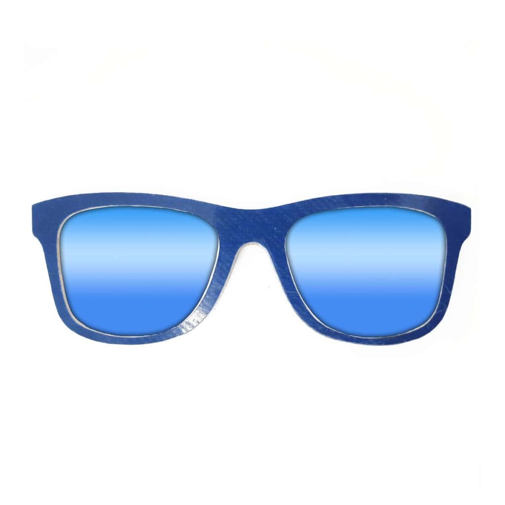 Wayfarer Style Recycled Wooden Snowboard Glasses (Large)