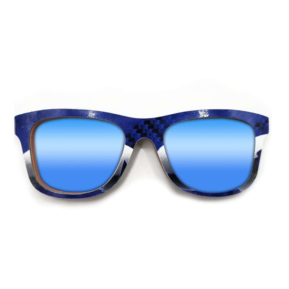 Wayfarer Style Recycled Wooden Snowboard Glasses (Large) - Image 3