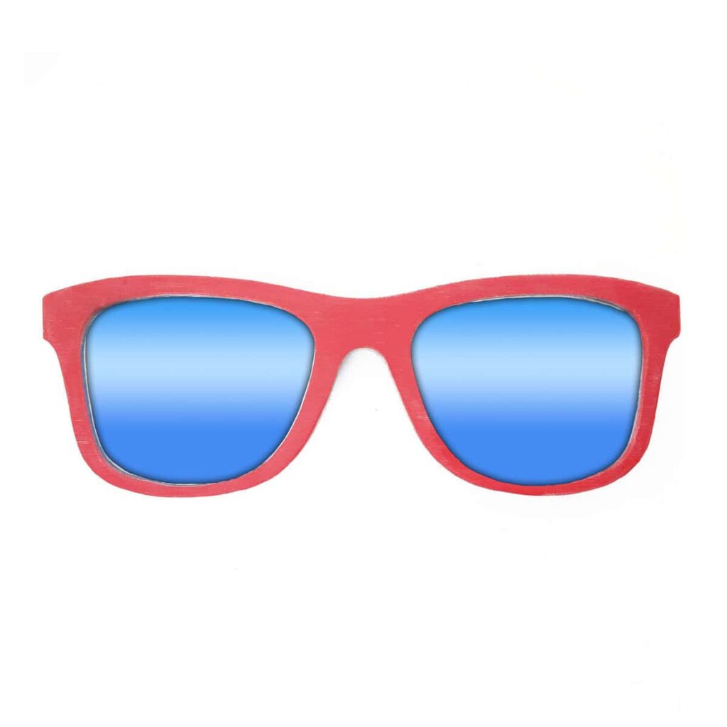 Wayfarer Style Recycled Wooden Snowboard Glasses (Large)