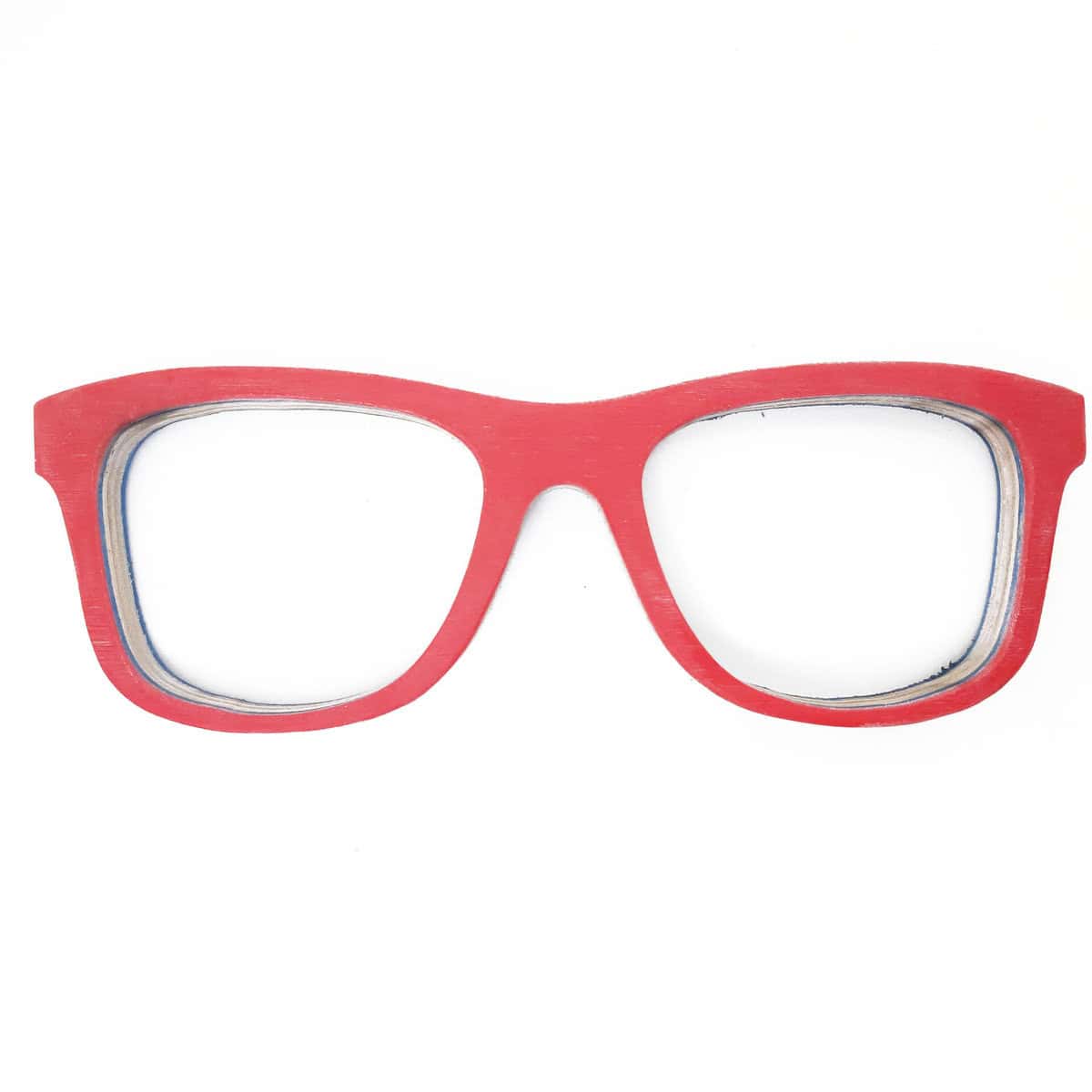 Wayfarer Style Recycled Wooden Snowboard Glasses (Large) - Image 1