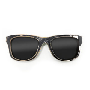 Wayfarer Style Recycled Wooden Skateboard Glasses (Small)