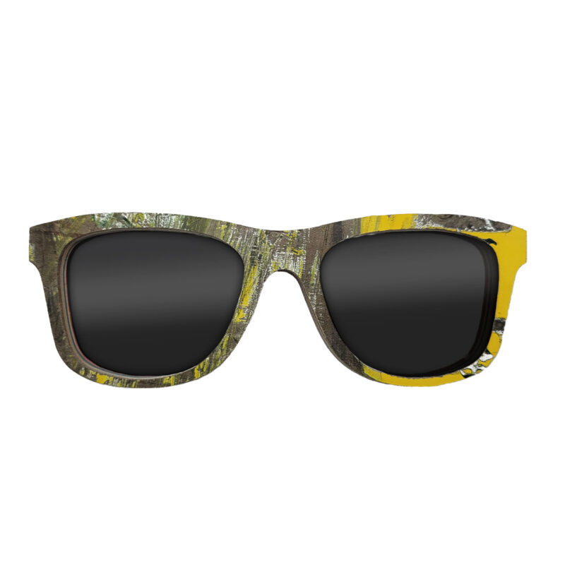 Wayfarer Style Recycled Wooden Skateboard Glasses (Small)