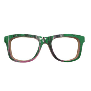 Wayfarer Style Recycled Wooden Skateboard Glasses (Small)