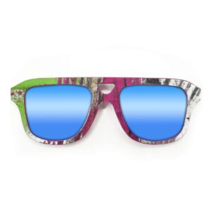 Aviator Style Recycled Wooden Skateboard Glasses - Image 4