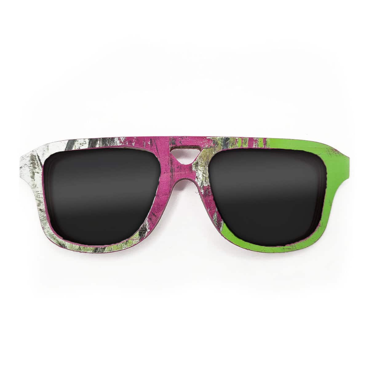 Aviator Style Recycled Wooden Skateboard Glasses - Image 1