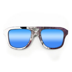 Aviator Style Recycled Wooden Skateboard Glasses