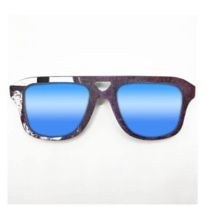 Aviator Style Recycled Wooden Skateboard Glasses - Image 4