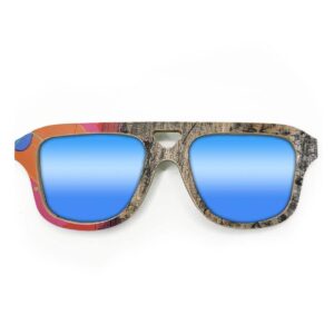 Aviator Style Recycled Wooden Skateboard Glasses - Image 4