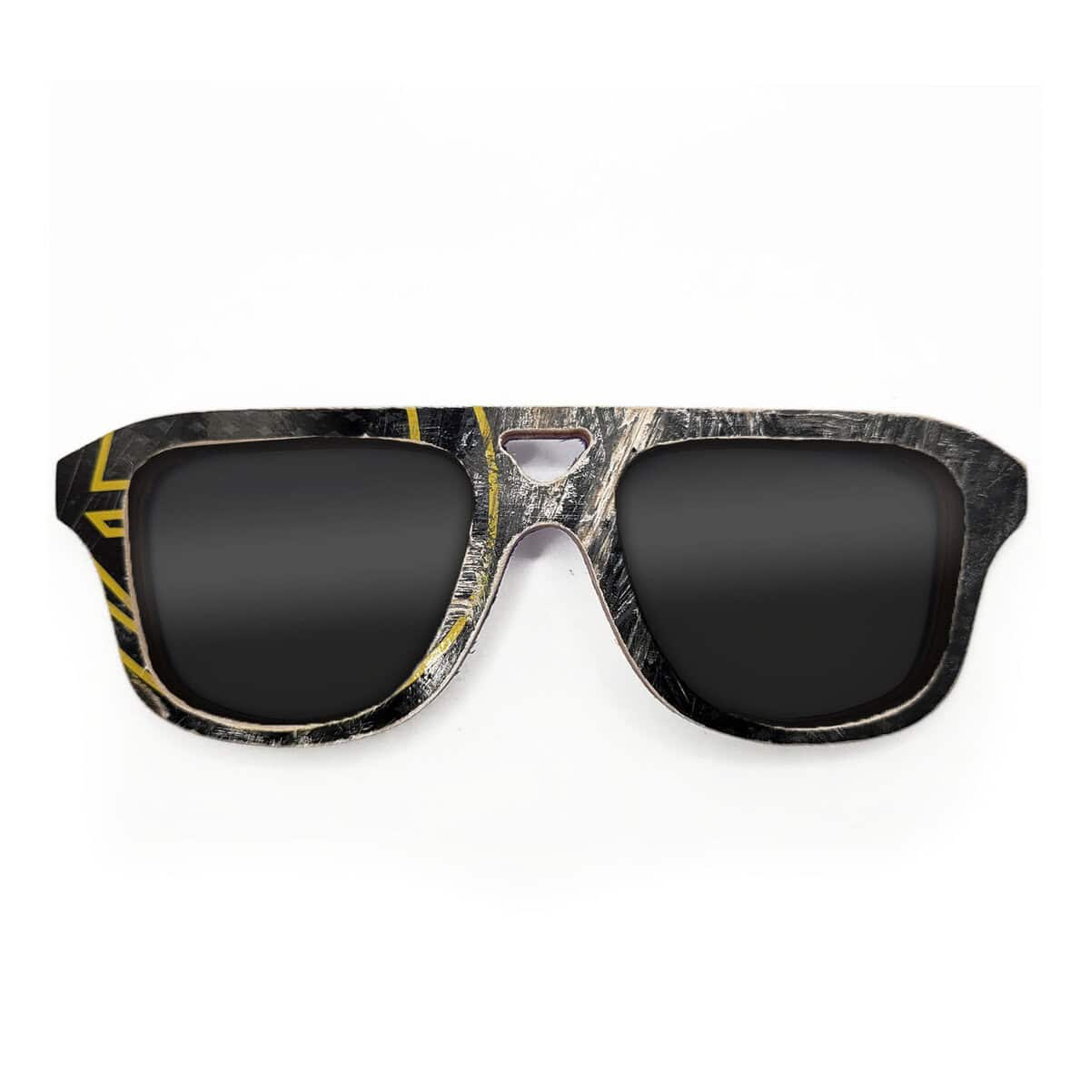 Aviator Style Recycled Wooden Skateboard Glasses - Image 1