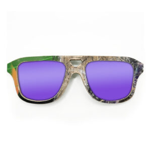 Aviator Style Recycled Wooden Skateboard Glasses