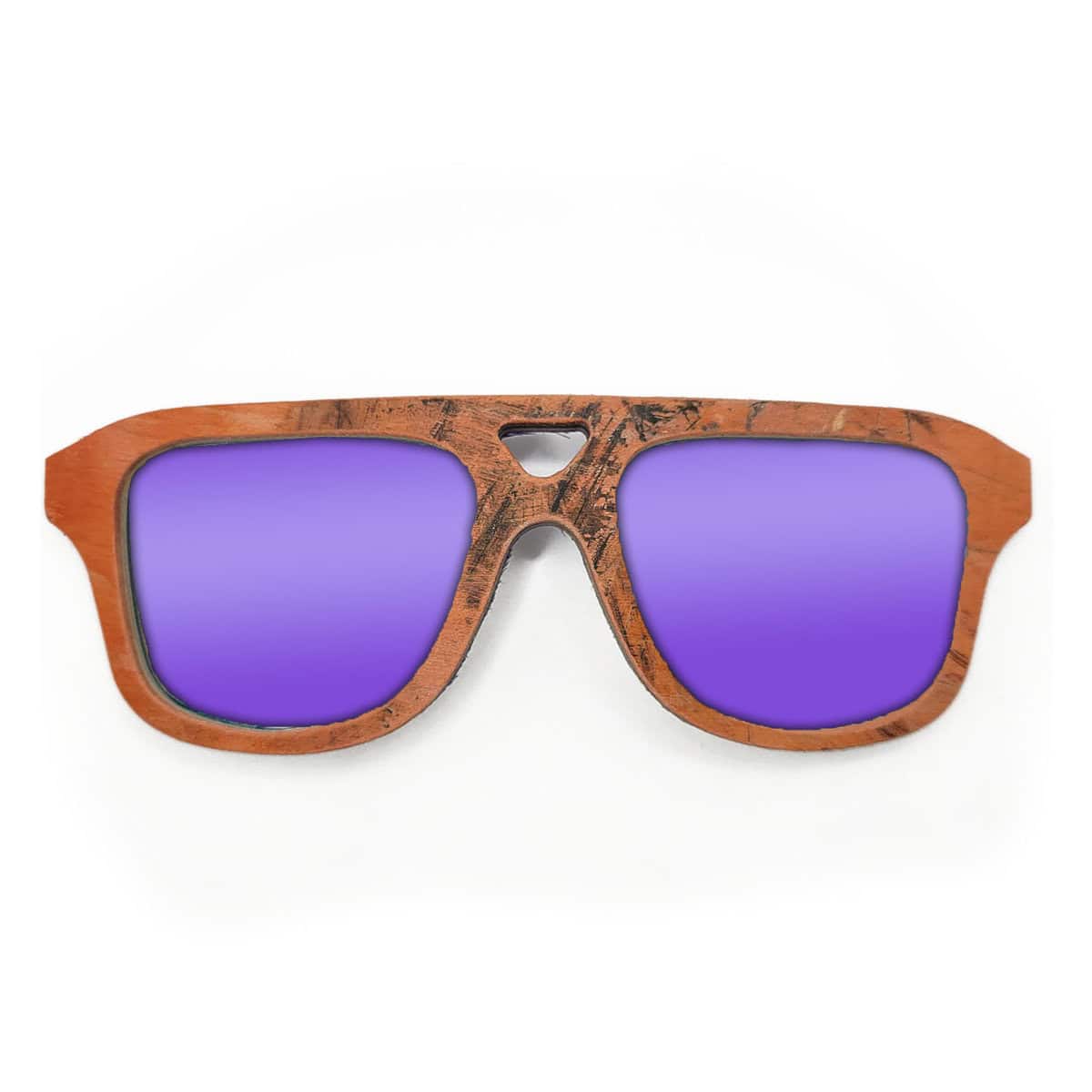 Aviator Style Recycled Wooden Skateboard Glasses - Image 4