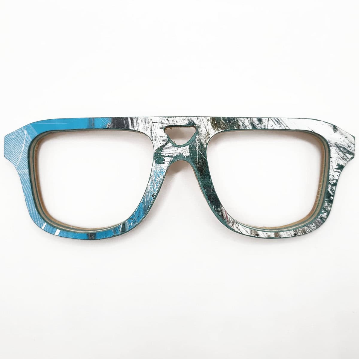 Aviator Style Recycled Wooden Skateboard Glasses - Image 1