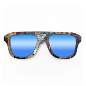 Aviator Style Recycled Wooden Skateboard Glasses - Image 3