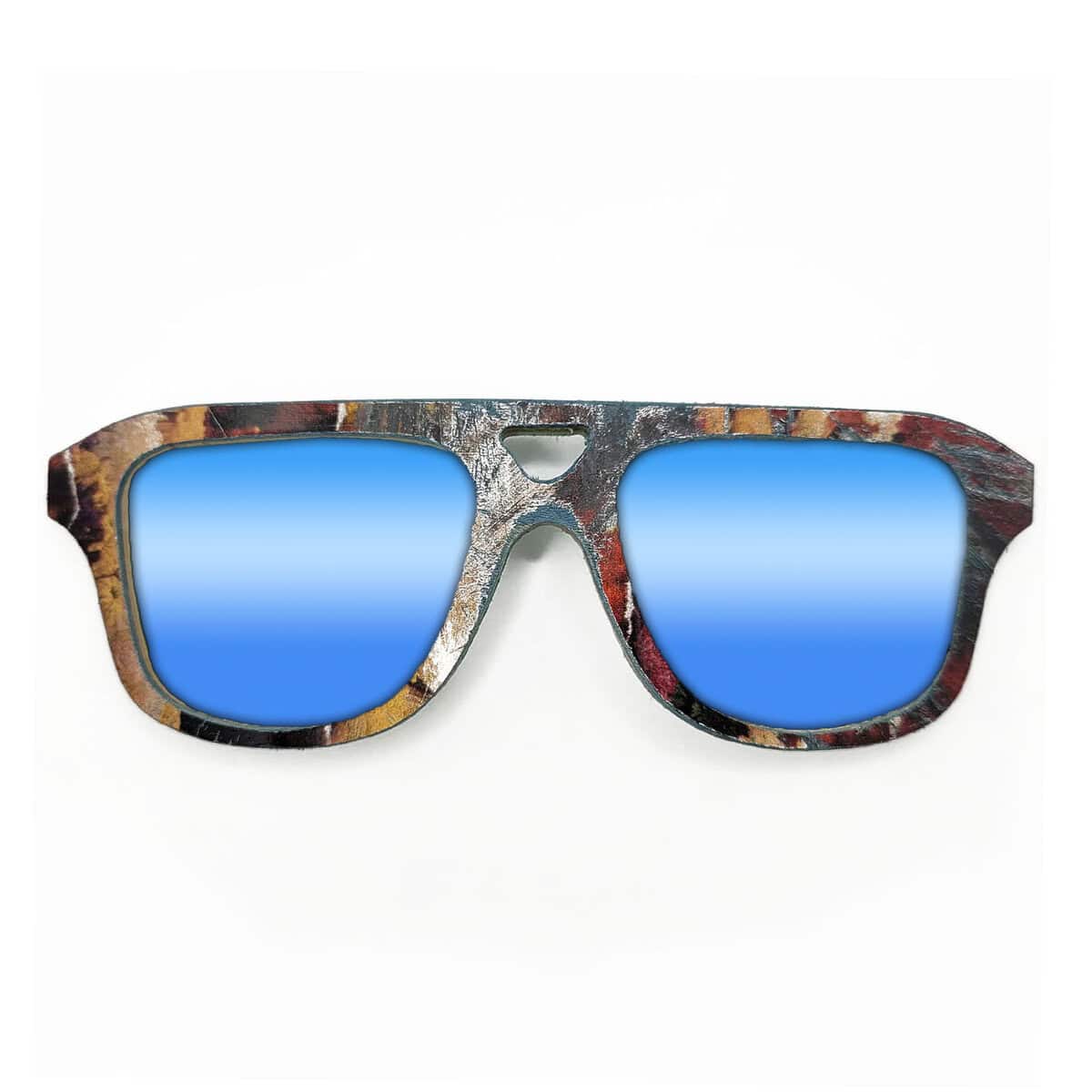Aviator Style Recycled Wooden Skateboard Glasses - Image 3