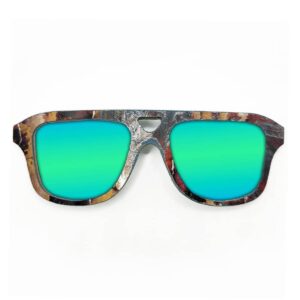 Aviator Style Recycled Wooden Skateboard Glasses - Image 4
