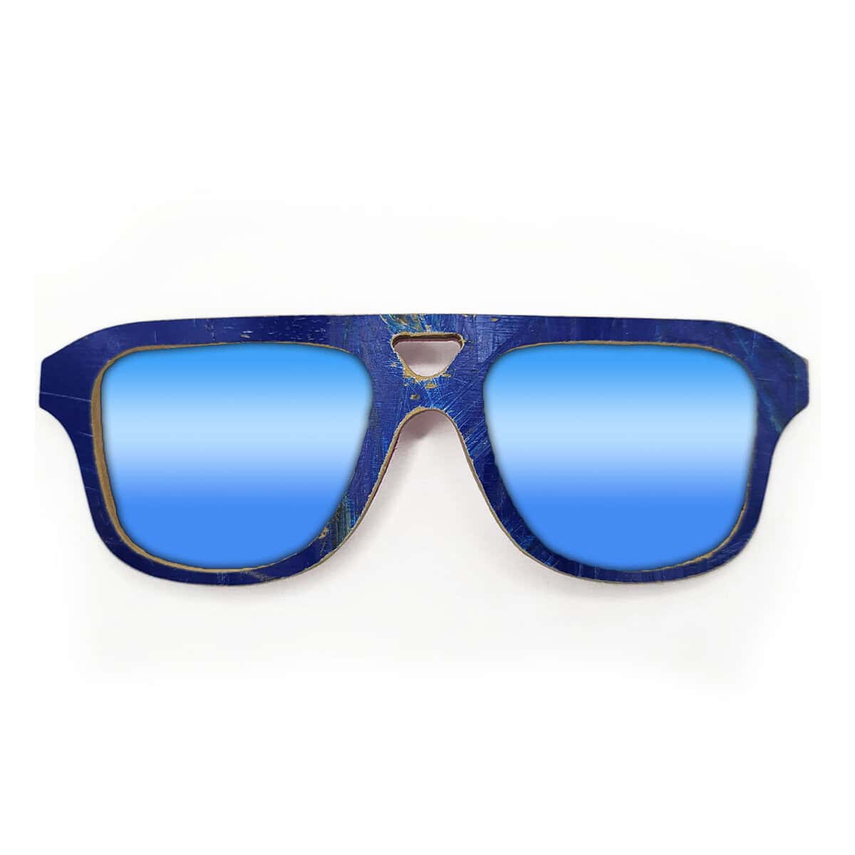 Aviator Style Recycled Wooden Skateboard Glasses - Image 2