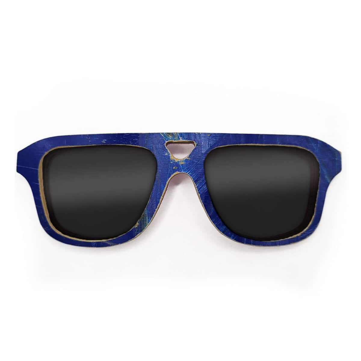 Aviator Style Recycled Wooden Skateboard Glasses - Image 1