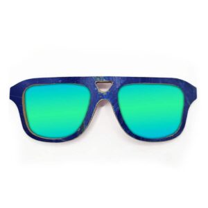 Aviator Style Recycled Wooden Skateboard Glasses - Image 4