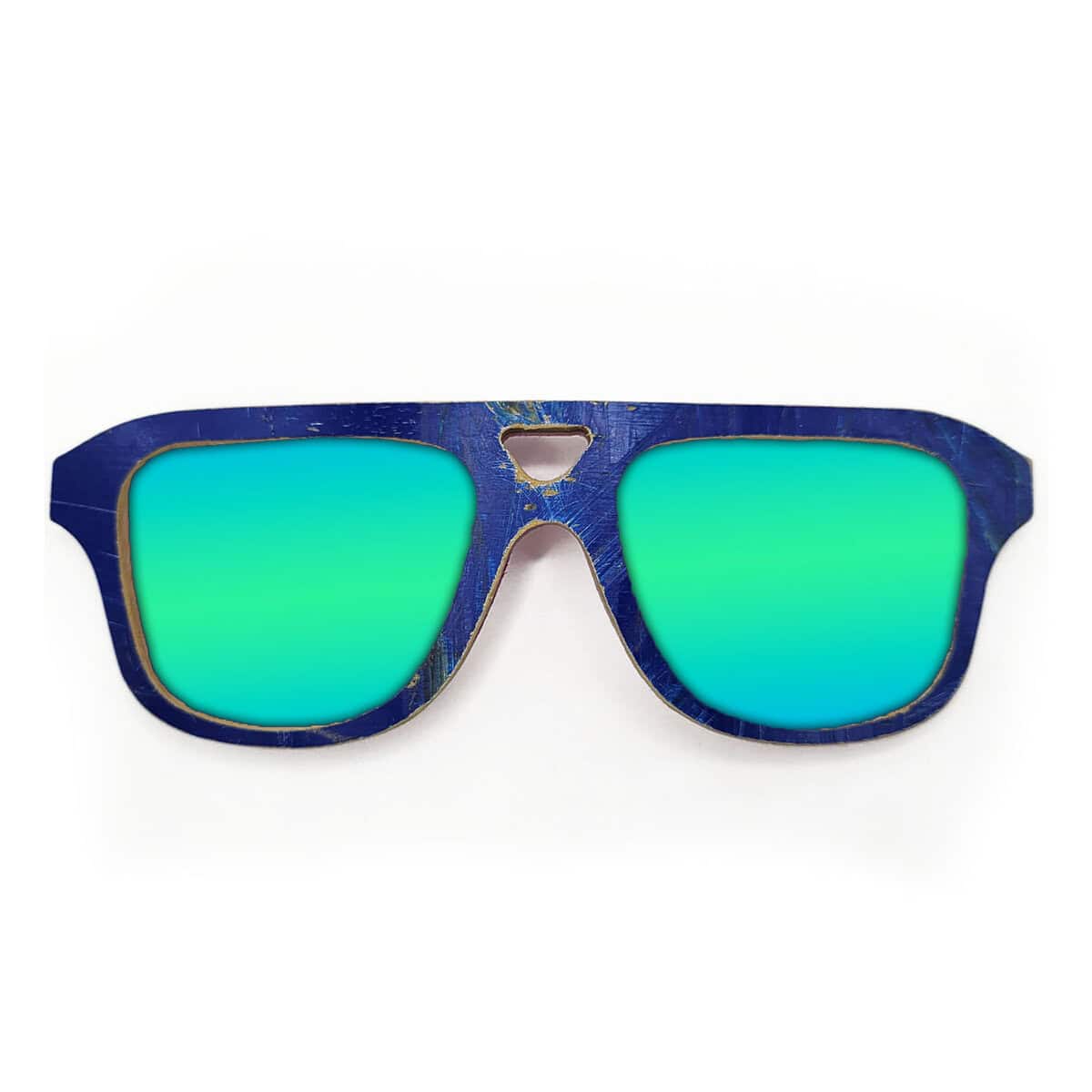 Aviator Style Recycled Wooden Skateboard Glasses - Image 4