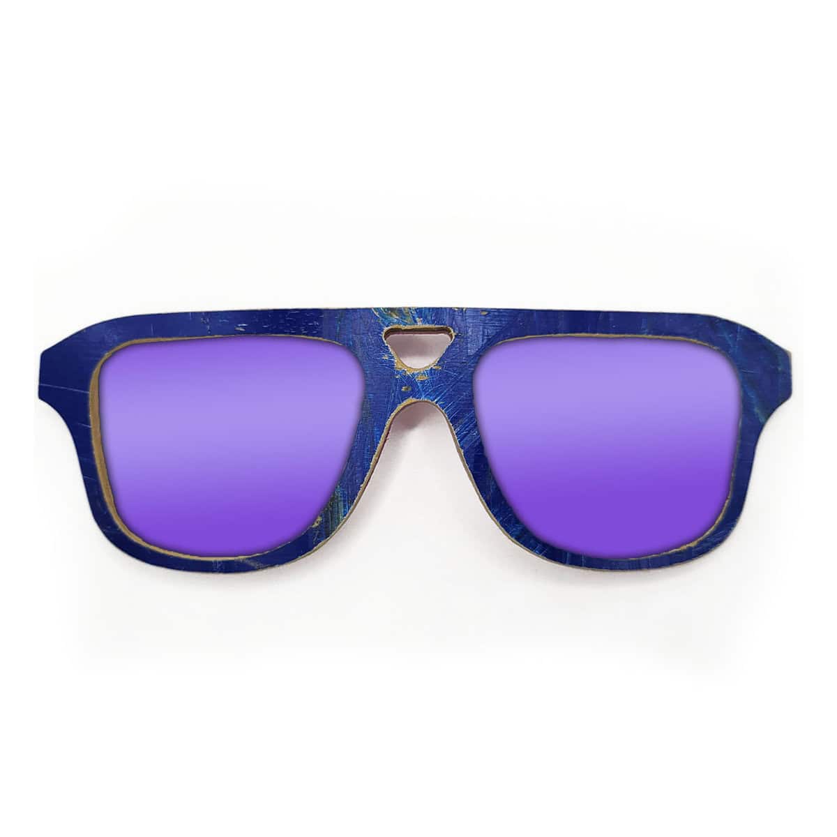 Aviator Style Recycled Wooden Skateboard Glasses - Image 3