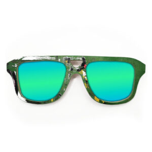 Aviator Style Recycled Wooden Skateboard Glasses