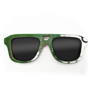 Aviator Style Recycled Wooden Skateboard Glasses