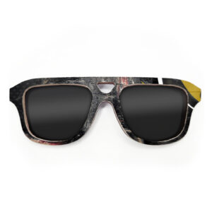 Aviator Style Recycled Wooden Skateboard Glasses