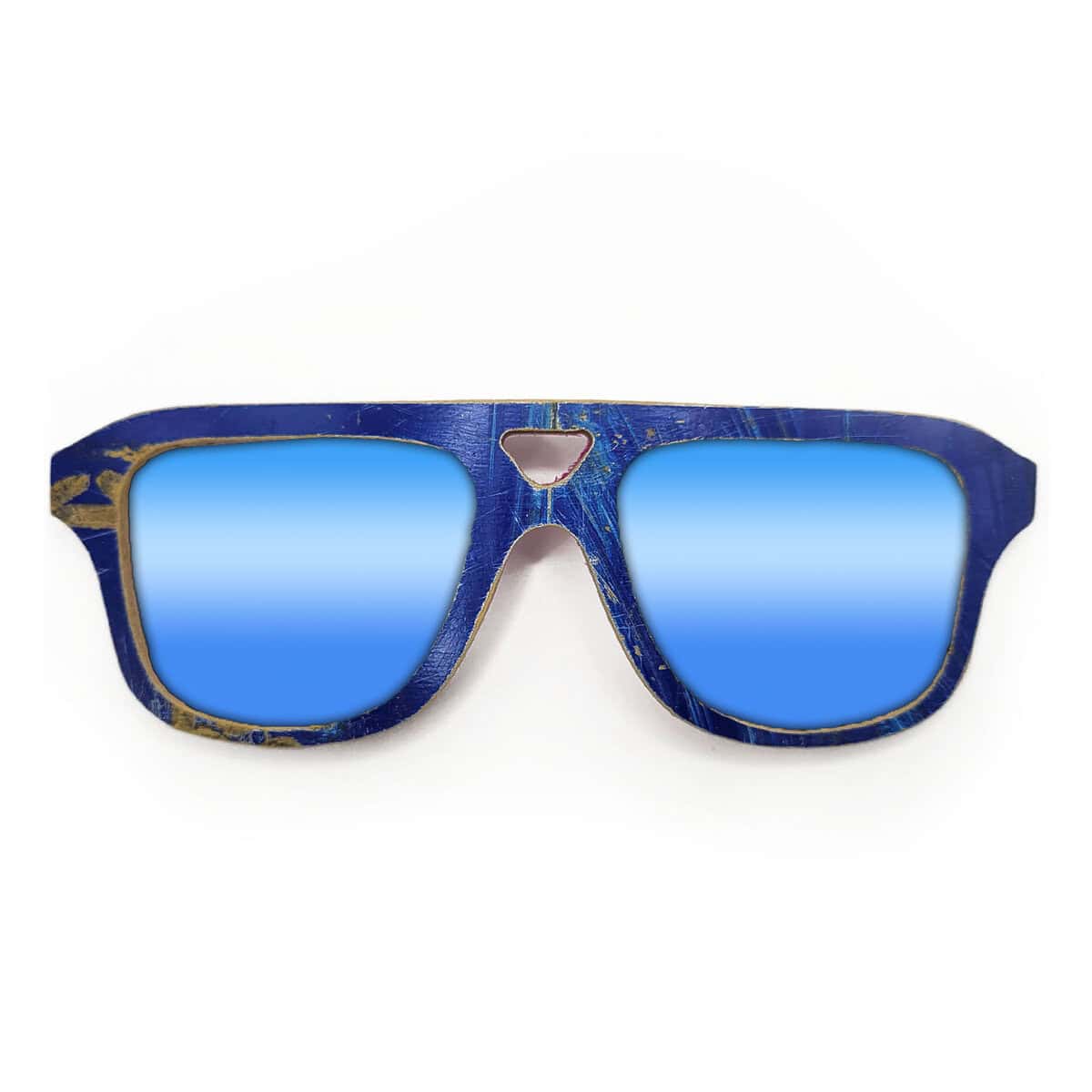 Aviator Style Recycled Wooden Skateboard Glasses - Image 2