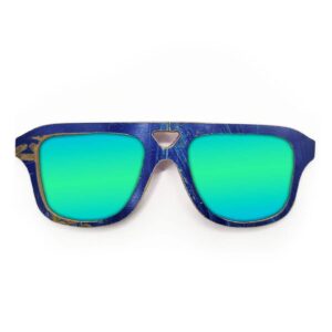 Aviator Style Recycled Wooden Skateboard Glasses - Image 4