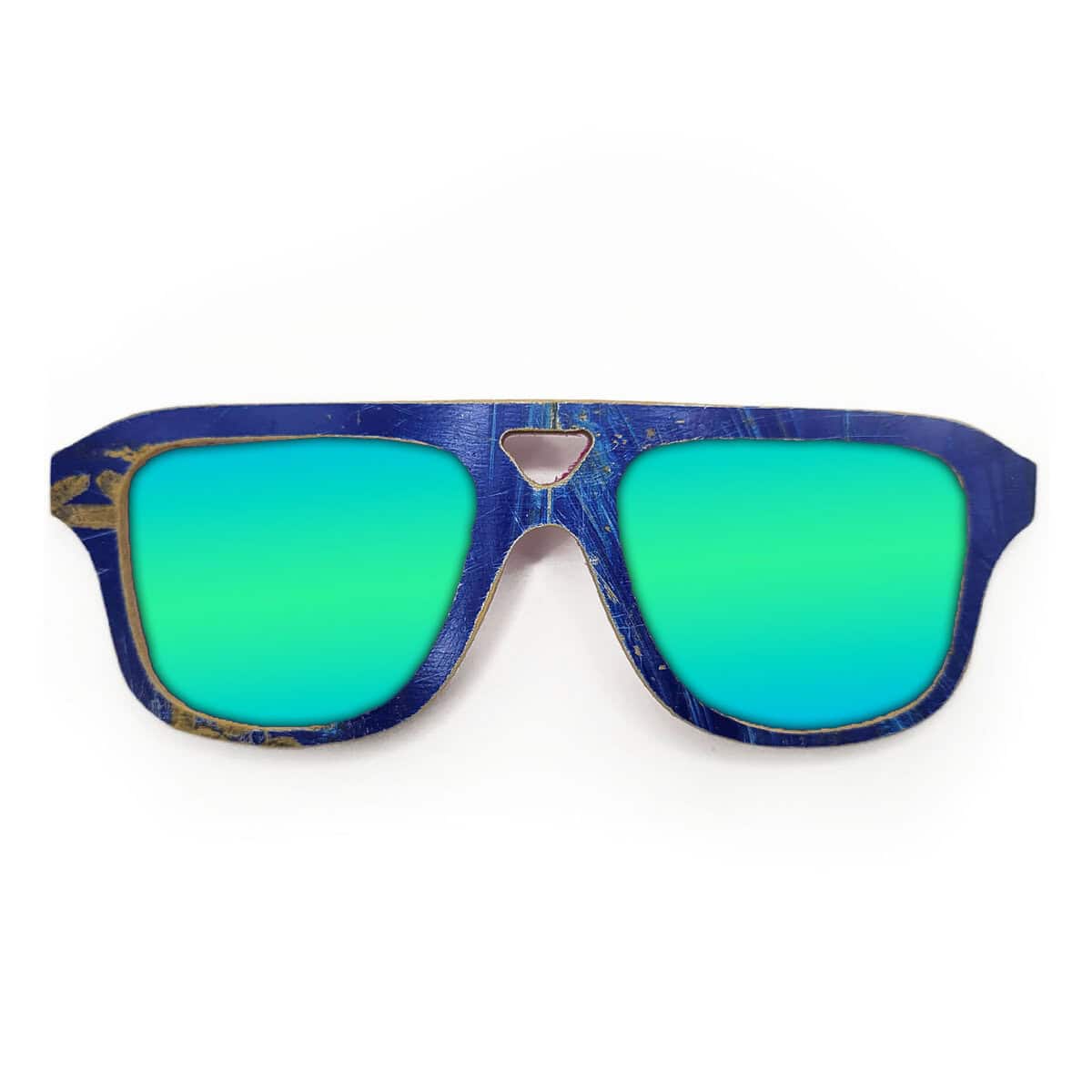 Aviator Style Recycled Wooden Skateboard Glasses - Image 4