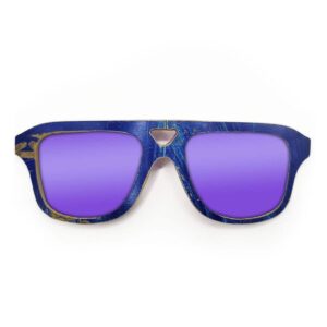 Aviator Style Recycled Wooden Skateboard Glasses - Image 3