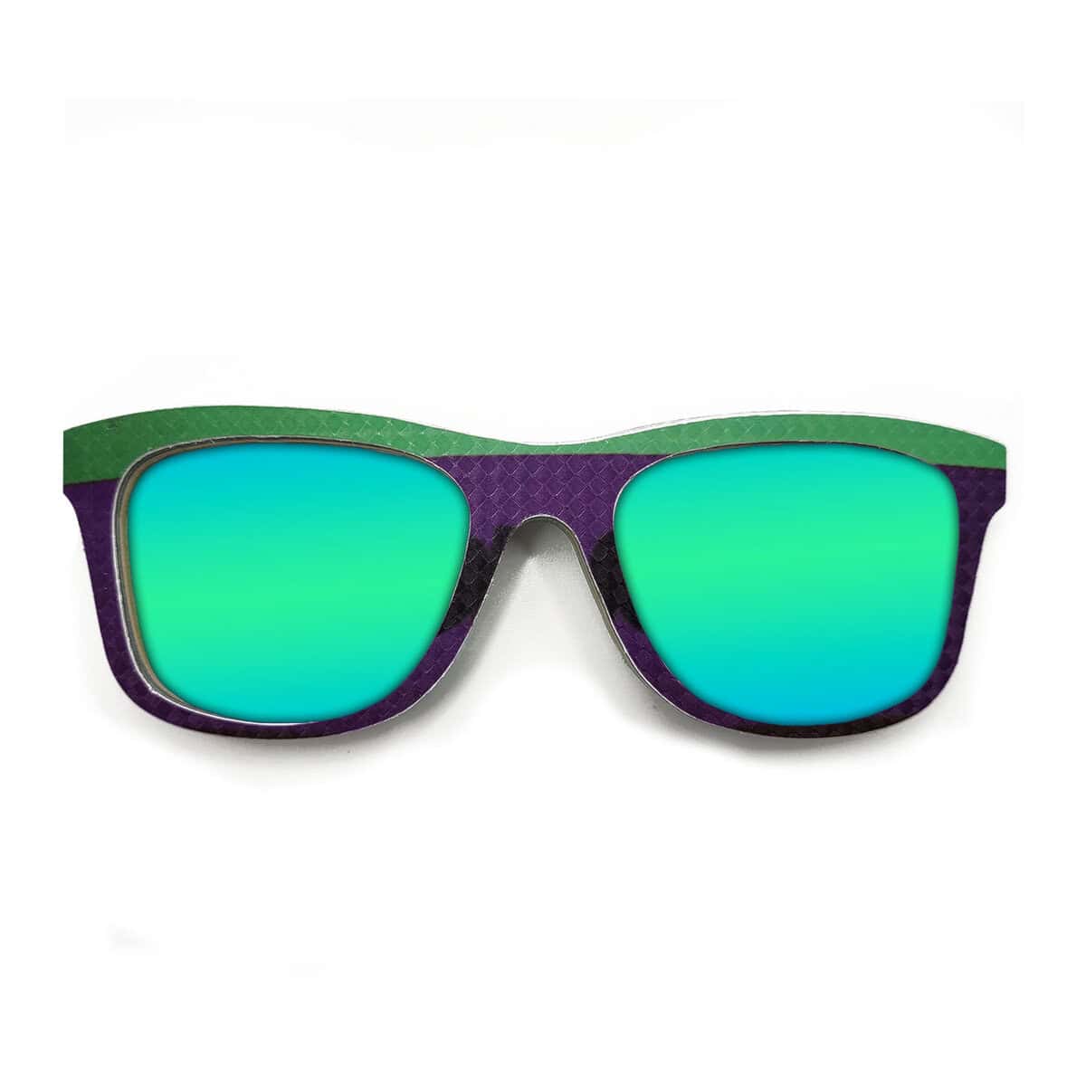 Wayfarer Style Recycled Wooden Snowboard Glasses (Large) - Image 4