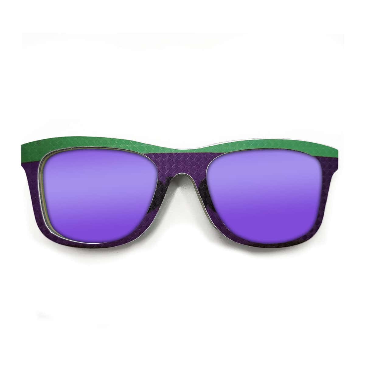 Wayfarer Style Recycled Wooden Snowboard Glasses (Large) - Image 2