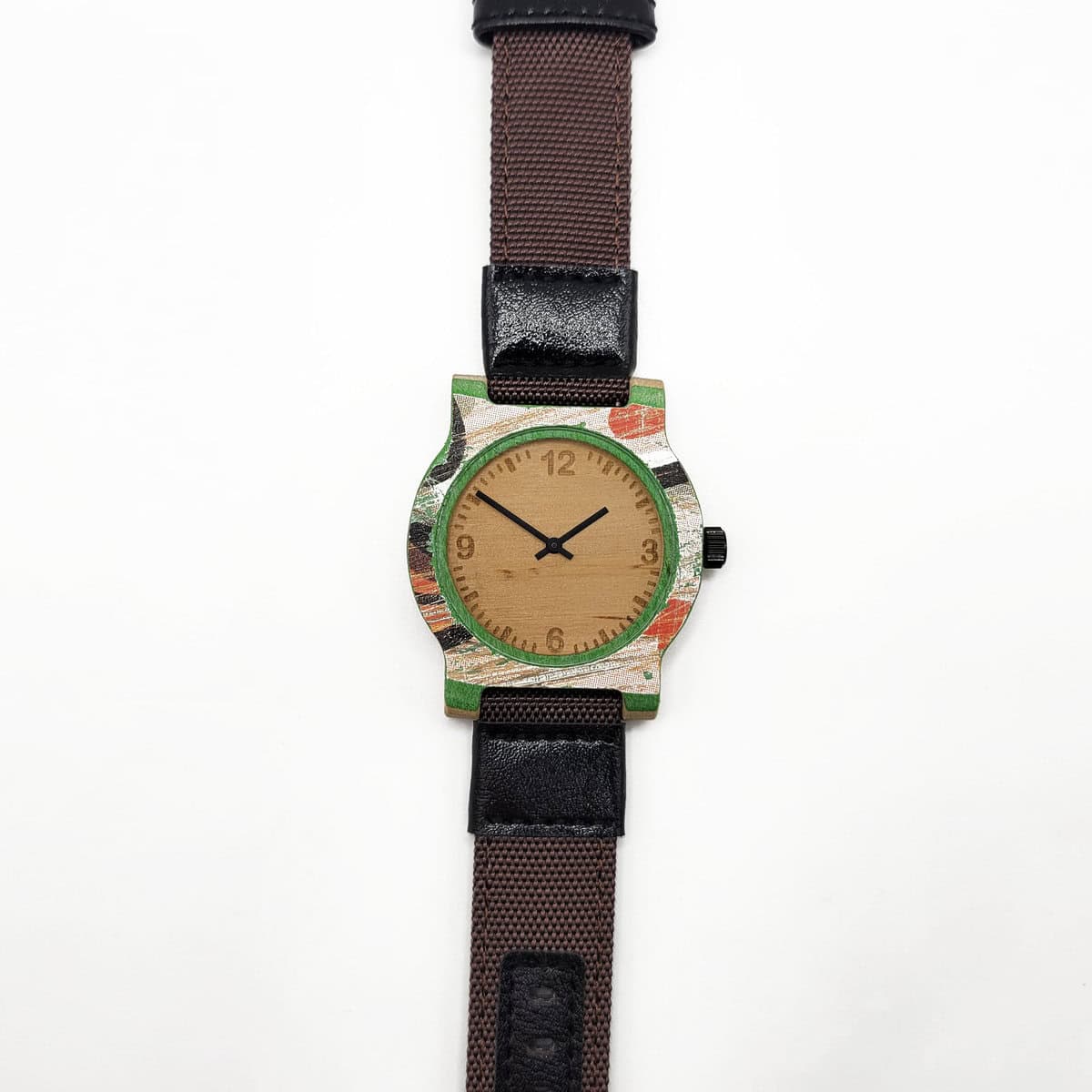 Recycled Wooden Skateboard Watch - Image 1