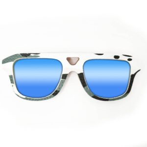 Aviator Style Recycled Wooden Snowboard Glasses - Image 3