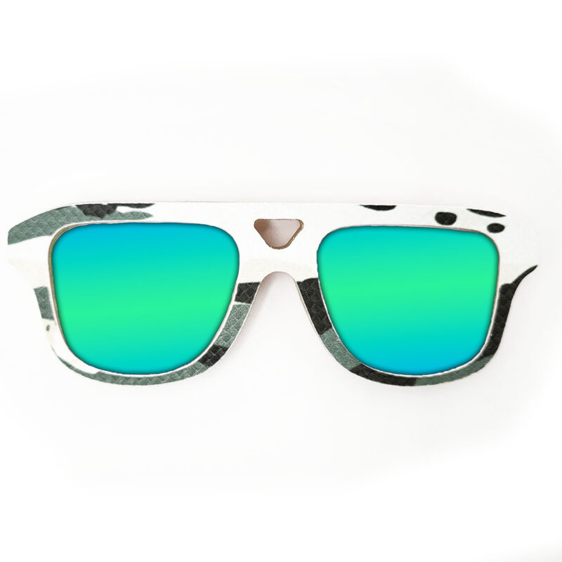 Aviator Style Recycled Wooden Snowboard Glasses