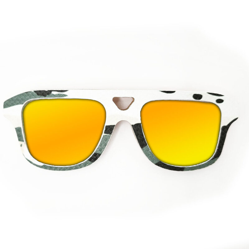 Aviator Style Recycled Wooden Snowboard Glasses