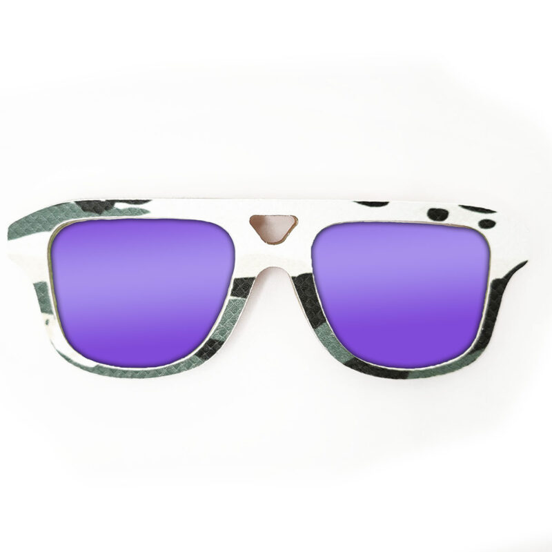 Aviator Style Recycled Wooden Snowboard Glasses