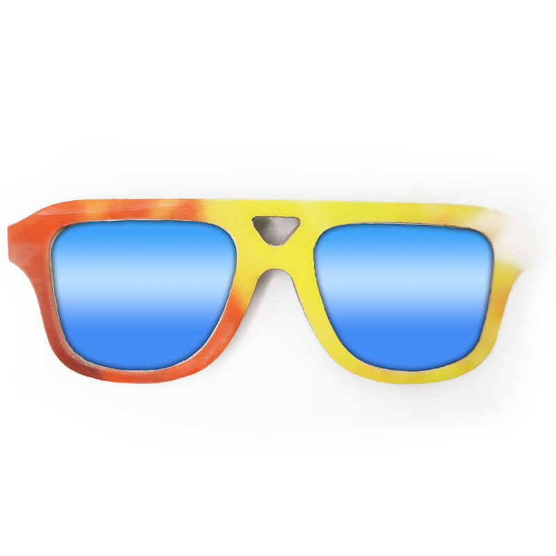 Aviator Style Recycled Wooden Snowboard Glasses