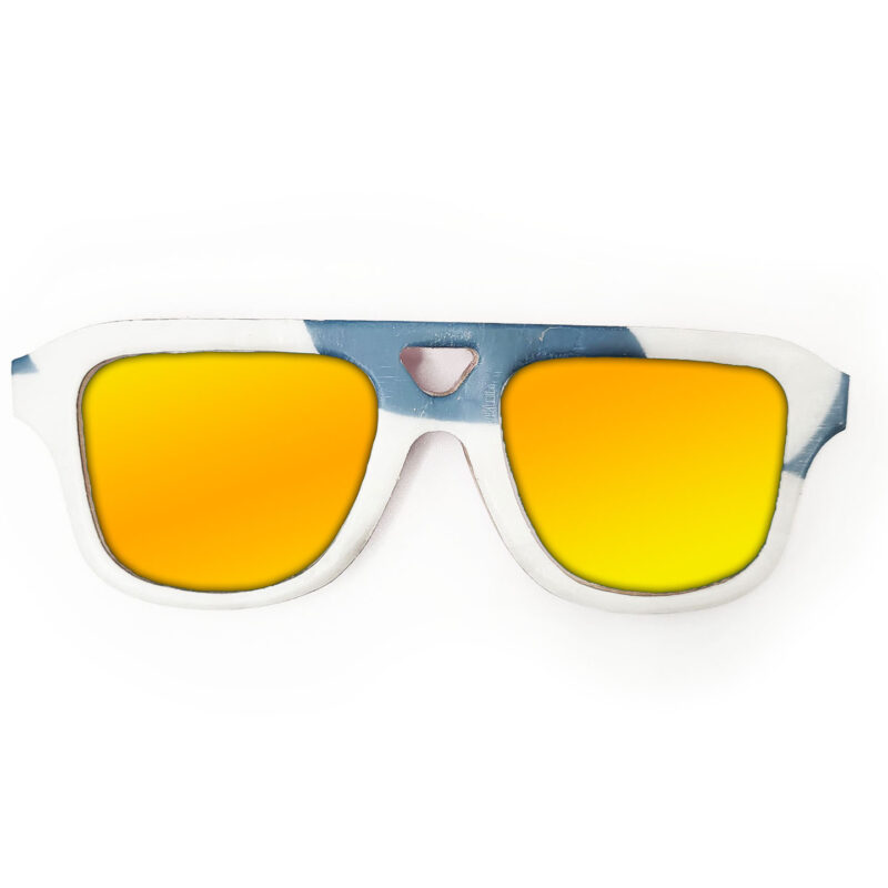 Aviator Style Recycled Wooden Snowboard Glasses