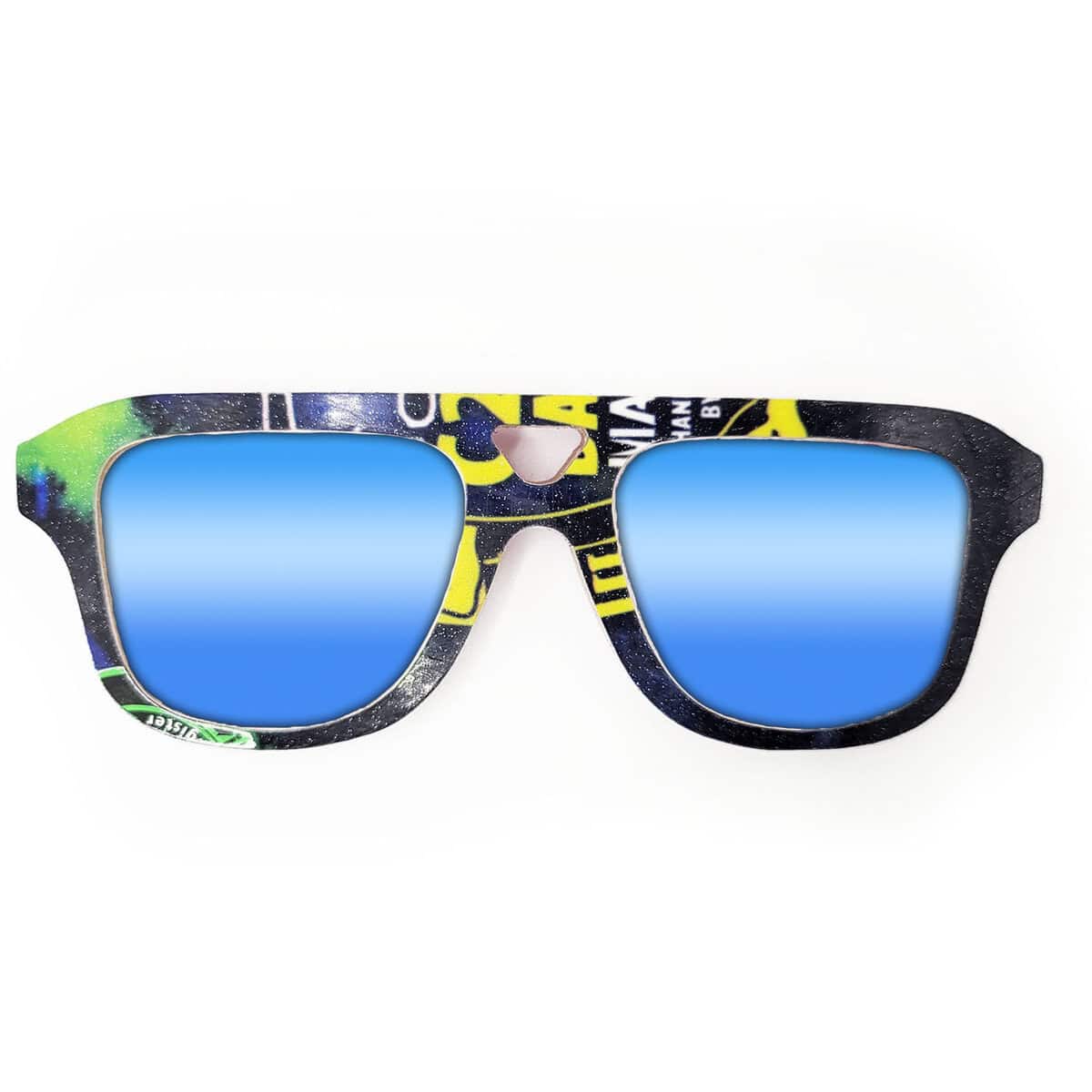 Aviator Style Recycled Wooden Snowboard Glasses - Image 3