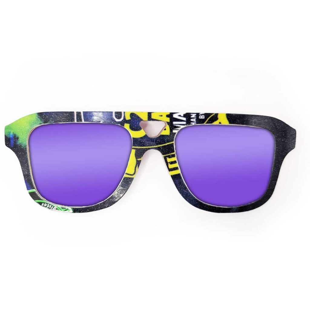 Aviator Style Recycled Wooden Snowboard Glasses