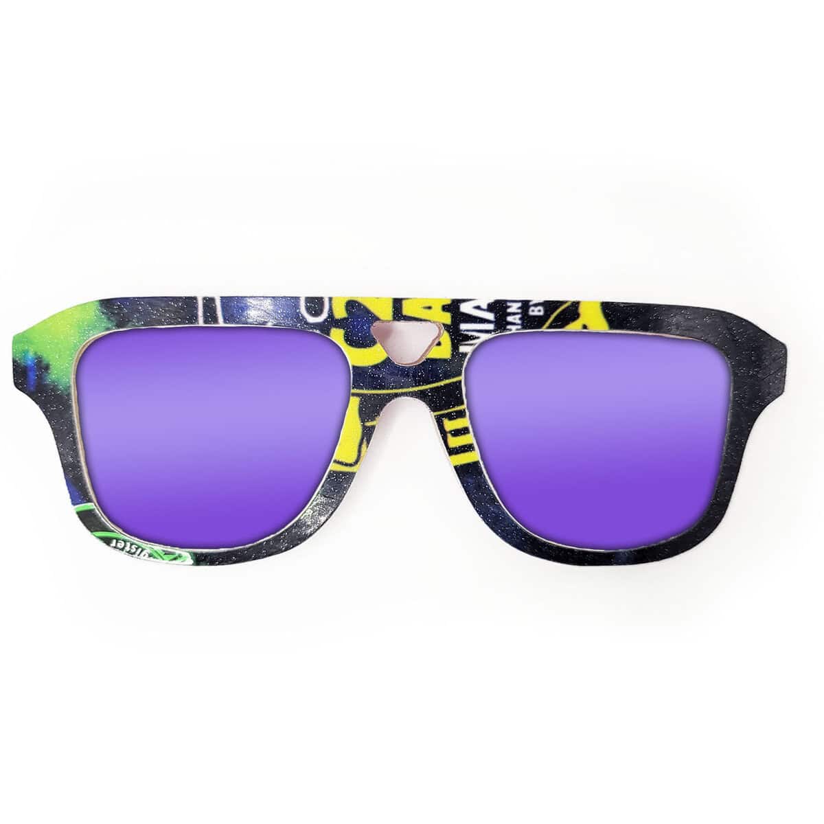 Aviator Style Recycled Wooden Snowboard Glasses - Image 2