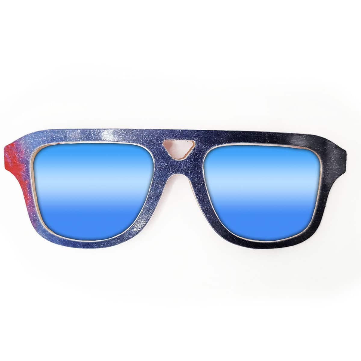 Aviator Style Recycled Wooden Snowboard Glasses - Image 2