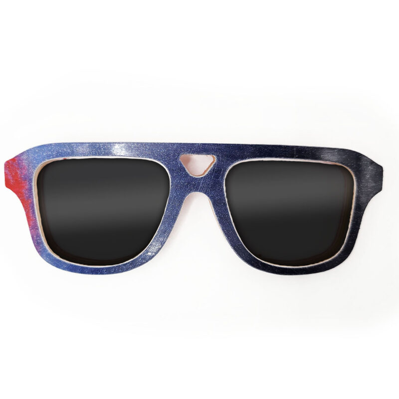 Aviator Style Recycled Wooden Snowboard Glasses