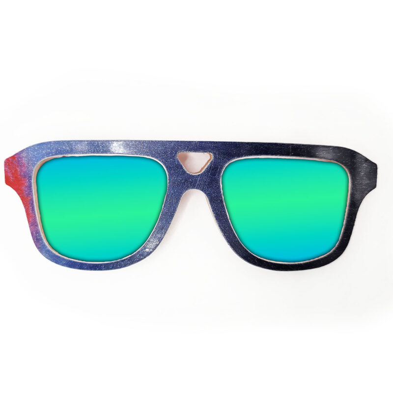 Aviator Style Recycled Wooden Snowboard Glasses