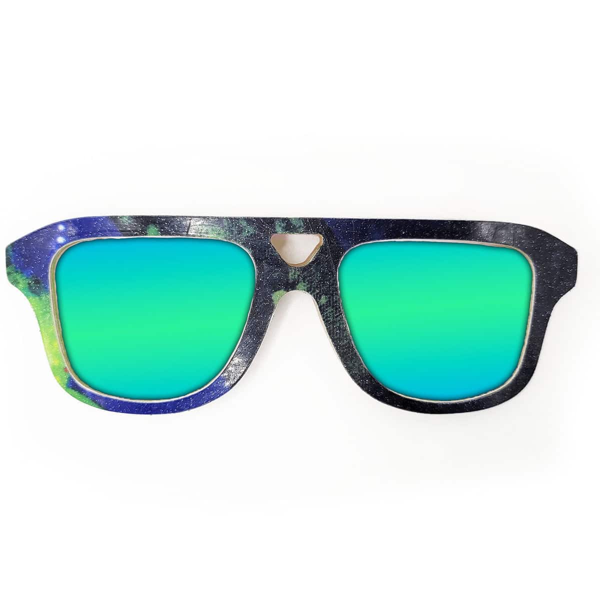 Aviator Style Recycled Wooden Snowboard Glasses - Image 2