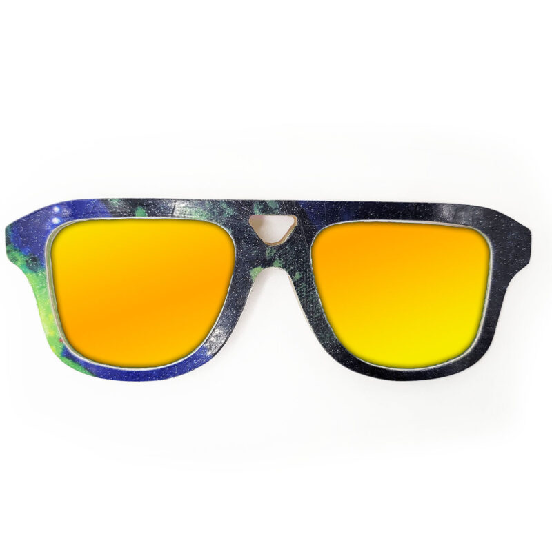 Aviator Style Recycled Wooden Snowboard Glasses