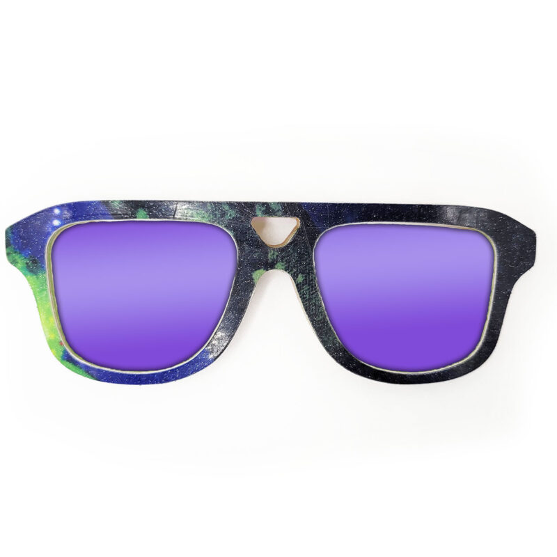 Aviator Style Recycled Wooden Snowboard Glasses