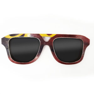 Aviator Style Recycled Wooden Snowboard Glasses